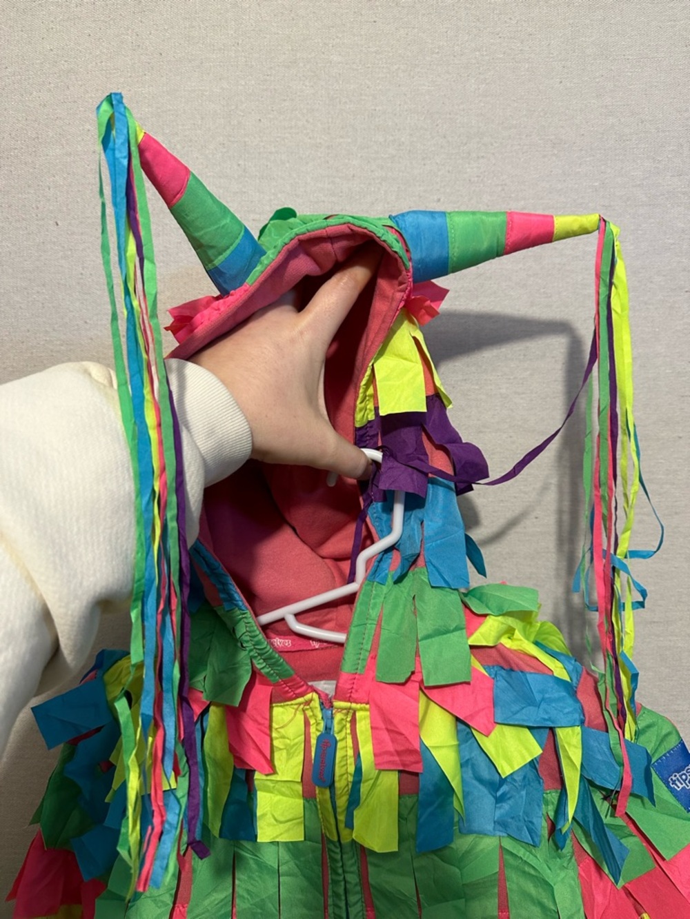 NWT Tipsy Elves Kids Multicolor Piñata Hoodie Costume - size M - Picture 4 of 7
